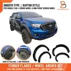 RAPTOR STYLE MATTEBLACK FENDER FLARE FIT FORD RANGER T6 18-21 NON SENSOR 4DOORS