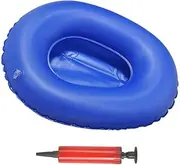 Inflatable Bedpan, Foldable Bed Pan Anti Bedsore Toilet Urinal Portative Chair Cushion Inflatable Cushion for Bed-Bound Patient (Blue, One size)