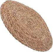 JOINPAYA Pet Grass Mat Furniture Round Rug Dog Pads Blankets Pet Furniture Protector Training Pads for Dogs Puppy Blanket Round Outdoor Rug Crate Mat Cattail Grass Coffee