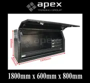 BRAND NEW 2.5MM CHECKER PLATE POWDERCOAT TOOL BOX-UTE TRUCK STORAGE-1868FDLDCPBL