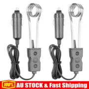 2x Car Immersion Hot Water Boiler Heaters Element Coffee Tea Baby Bottle Heating