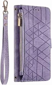 [YBROY] Case for Oppo A78 4G, Magnetic Flip Leather Premium Wallet Phone Case, with Card Slot and Folding Stand, Case Cover for Oppo A78 4G.(Purple)
