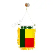 Benin Mini Banner / Benin Flag / Double Sided Mini Benin Car Window Flag