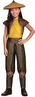 Disguise Disney Raya and The Last Dragon Classic Girls Costume, Brown & Green