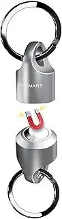 KeySmart MagConnect - Quick, Secure Key Attachment to Bag, Purse & Belt - Easy Access to Keys (Titanium, 1 pack)
