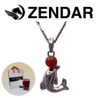 在飛比找博客來優惠-【ZENDAR】頂級天然沙丁紅珊瑚圓珠3.5-4mm銀色項鍊