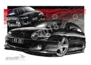 HOLDEN VX SS COMMODORE PHANTOM MICA A3 FRAMED PRINT (HC10C)