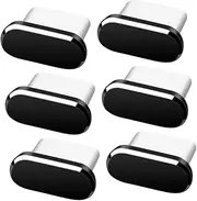 Uonlytech 6pcs USB C Stopper Dust Plug Durable Mobile Phone Protective Cover Fashionable Design Prevents Dirt Humidity Easy to Install Carry Compatible with All Type C Ports