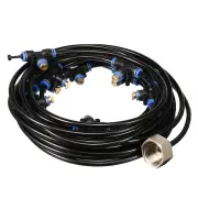 Misting System Fan Cooler Water Cooling Patio Mist Garden Sprayer Tool With Nozzles Splitter