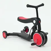 Children's Scooter skirting Board + Tricycle Balance Scooter Suitable for Children from 1 to 6 Years Old to Ride an Adjustable Scooter, Toddler boy and Girl Toy