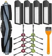 Accessory Kit for Ecovacs Deebot X1, Omni, Turbo, T10 & More Robot Vacuum Cleaners, Replacement Main Brush, Side Brushes and Filters
