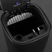 Portable LED Cigar Smoke Ashtray Double Layer Inner Box Ash Cylinder Cup Hol ECA