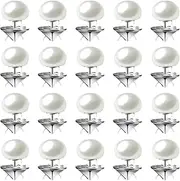 [WELANE] Cover Up Buttons, 20 PCS Pearl Lapel Pin for Shirts, Dresses, Cardigan Collar (1.2cm/0.47in)