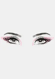 Pink Winged Rhinestone Face Gems