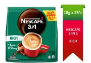 3 x 18g Nescafe 3 in 1 RICH and Strong Blend & Brew Instant Coffee 25 sticks