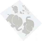 Abaodam Elephant Wall Sticker 1 Sheet Cartoon Elephant Decal PVC Animal Wall Stickers Removable Self-Adhesive Decor for Home