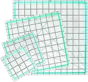 MANUFORE 4pcs Square Quilting Ruler Set (12.5”/ 9.5”/ 6”/ 4.5”) Acrylic Anti-Slip Ruler with Clear Printed Lines for Precise Cutting