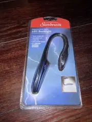 NEW SUNBEAM BATTERY POWERED SUPER BRIGHT LED BOOK LIGHT BLUE & BLACK