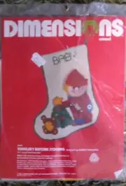 Dimensions Christmas Crewel Embroidery Kit 8009 TODDLERS BEDTIME STOCKING elf
