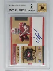 2011 Playoff Contenders Colin Kaepernick Auto Rookie BGS 9 Mint 10 Auto RC