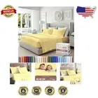Luxurious 400 Thread Count Full Size Cotton Sheets - Mellow Yellow 15'' Pocket