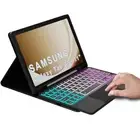 for Galaxy Tab A9+ 11 inch Case with Keyboard - DIY 3-Zone 7-Color Backlight ...
