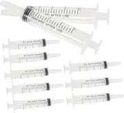 Healifty 10pcs Plastic Injector Scaled Glue Applicator for Perfumes Essential Oils Laboratory Use Pet Feeding Diy Projects Accurate Dispensing and No Waste