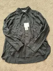 Uniqlo Women’s Rayon Bow Tie Long Sleeve Blouse Black Size S $49.90