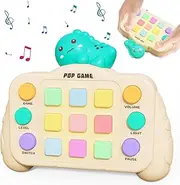 FLLOBE Quick Push Pop Game Fast Push Bubble Game Console Pop Game Fidget Toys Light up Pop Game for Kids and Adults, Birthday Gift (Unicorn)