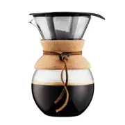 Bodum Pour Over Drip Coffee Maker 1.0L with Permanent Filter Glass 34 Ounce New
