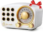 Retro Bluetooth Speaker FM Vintage Radio with Loud Volume, Strong Bass Enhancement, Bluetooth 4.2 Wireless Connection, TF Card & MP3 Player