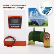 12V 24V 48V Dual Power MPPT Hybrid Wind Turbine Solar Charge Controller 3000W