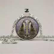 WOLVES WOLF TREE HOWL pendant Sterling Silver 925 chain necklace FREE Gold box