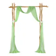 Wedding Arch Draping Fabric, 2 Panels 20 FT Backdrop Curtains, Green