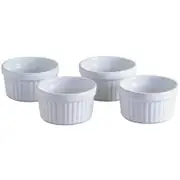 4pc Mason Cash Classic 9cm Stoneware Ramekin - White