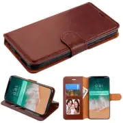 Leather Flip Wallet Phone Holder Protective Case BROWN For Samsung S20+ Plus