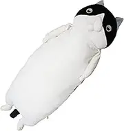 Shinada Global Mochi Cat Bee Body Pillow Cushion, Large, 43.3 inches (110 cm), Functional 5-Way Body Pillow, Nursing Cushion, Sitting Support, Foot Pillow, Plush Toy, White/Black