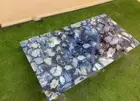 Natural Blue Agate Stone Dining Top Table Handmade Furniture Luxury Decor