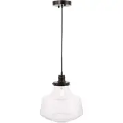 Living District LD6258BK Lyle 1 Light 11 inch Black Pendant Ceiling Light
