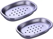 [UTHCLO] 2pcs Soap Drainer Double Layer Soap Holder Sink Dispenser Dishwasher Rinse Aid Cup Automatic Draining Soap Dish Double Soap Dish Soap Case Soap Tray