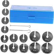 FOYTOKI Laboratory Metal Slotted Mass Weights Set 1 Set Steel Slotted Mass for High School Weights Hanger Box