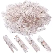 200 Pieces Photo Clips,Mini Plastic Utility Paper Clip Clothespins Clip with ...
