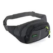 2 pcs Waterproof Sport Waist Bag Phone Bag Crossbody Bag For Hiking Jogging Running BLACK COLOR