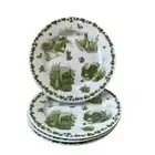 Beatrix Potter Peter Rabbit Green Toile EASTER Salad Plates 8in Set of 4 NEW