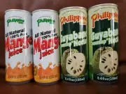 (12-Can) Assrt. Philippine Pure Mango Juice & Guyabano Soursop Nectar in Can