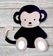 monkey jungle wall safe sticker crafts 5 inch new