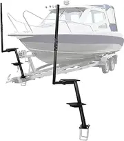 Colinktool Boat Trailer Steps with Handle,Heavy Duty Steel 2 Step Boat Trailer Steps Support for 400 LBS Capacity,Universal Fits for Boat Trailers Tongue Step,Bass Boat, Pontoon Boat