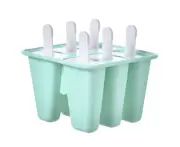 Popsicle Molds 6 Ice Tray Silicone Ice Pop Molds Reusable Easy Release - Green