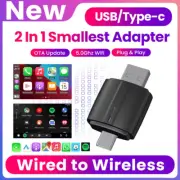 2 in 1 Wireless CarPlay Adapter & Android Auto USB Box Carplay for IOS Android