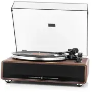 1 by ONE High Fidelity Belt Drive Bluetooth Turntable with Built-In Speakers,